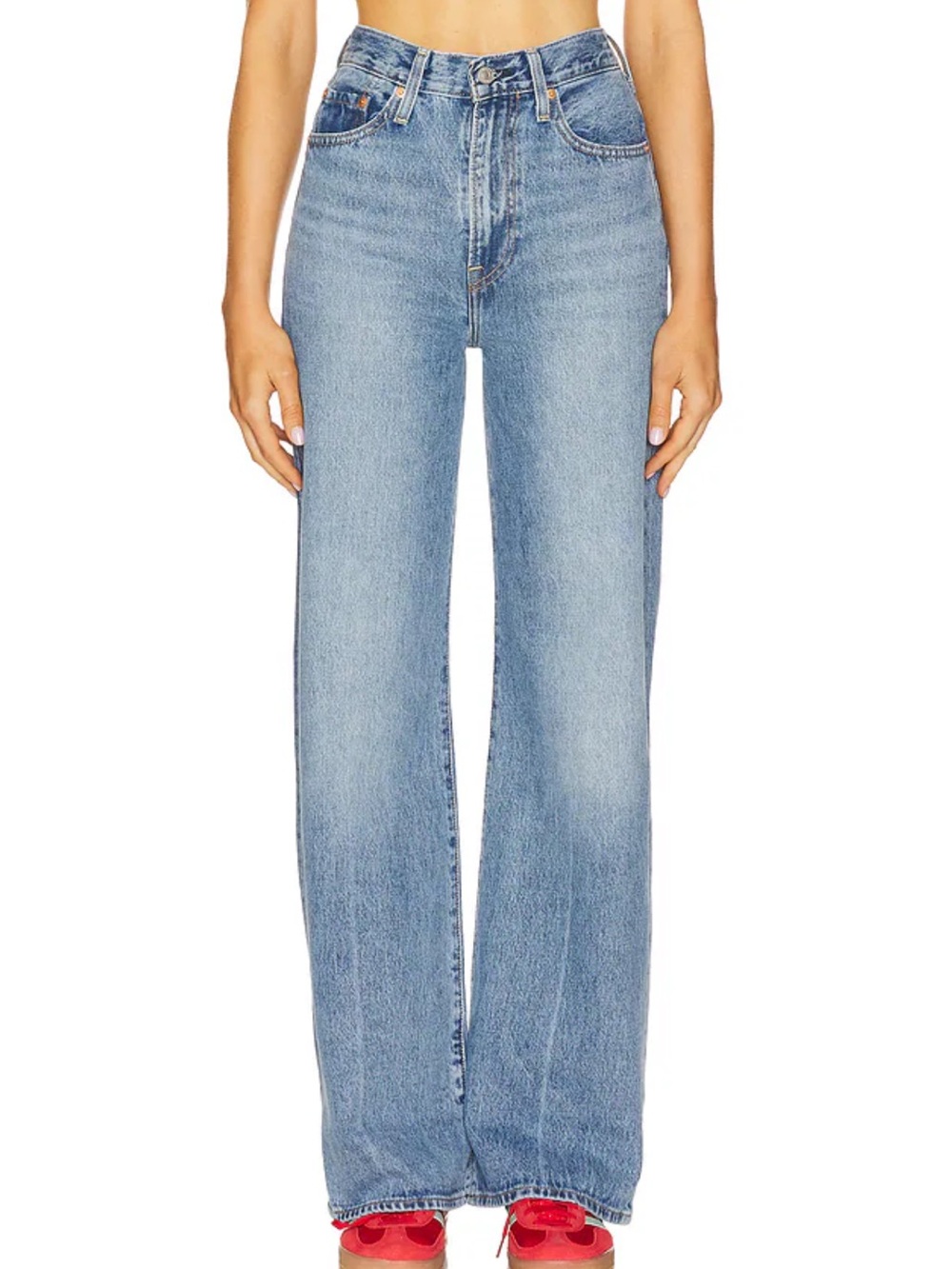 Levi's High-Rise Wide-Leg Jeans in Light Blue Wash
